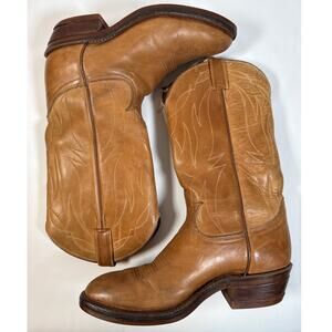 Vintage Tony Lama Men’s Leather Cowboy Boots Size 9 Style 4013